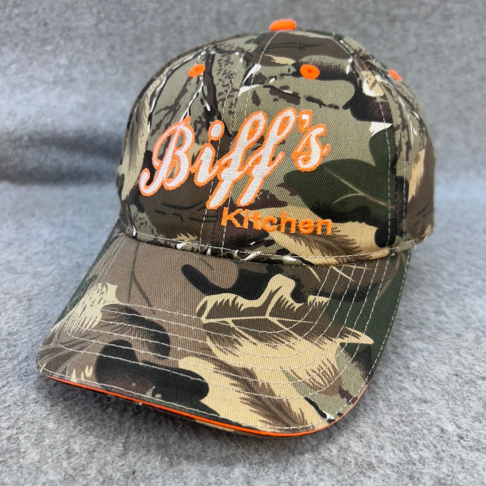 Biff's Kitchen Mens Camo Otto Baseball Cap I Got Biff'd Adjustable OSFM